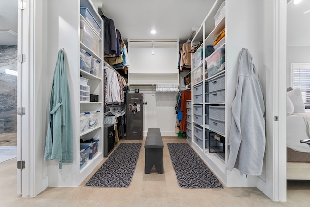 view of walk in closet