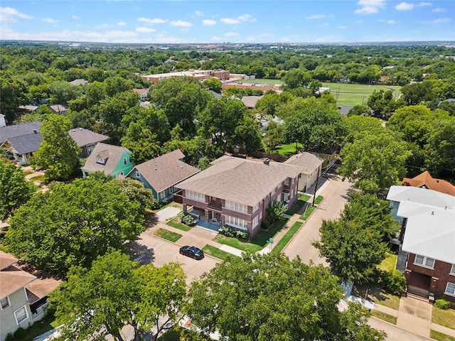 aerial view with a residential view