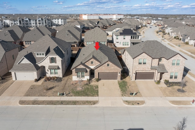 bird's eye view featuring a residential view