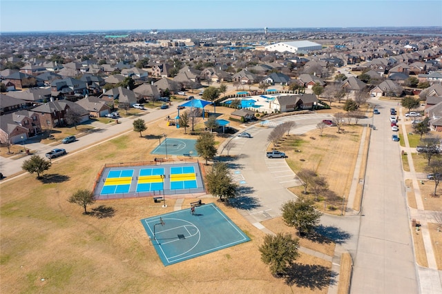 bird's eye view with a residential view