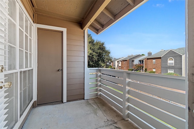 balcony featuring a residential view