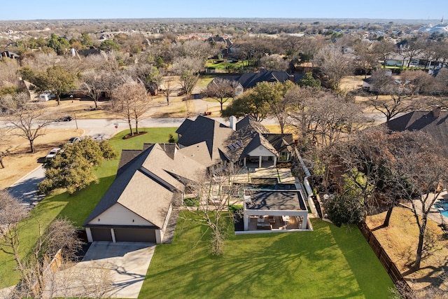 aerial view featuring a residential view