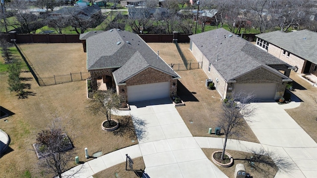 birds eye view of property featuring a residential view