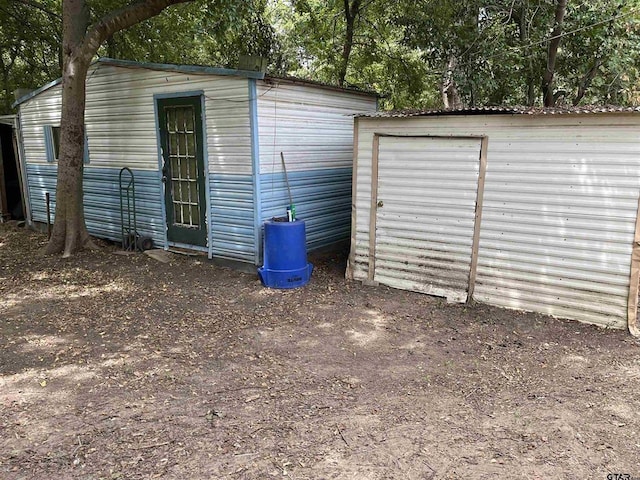 view of shed