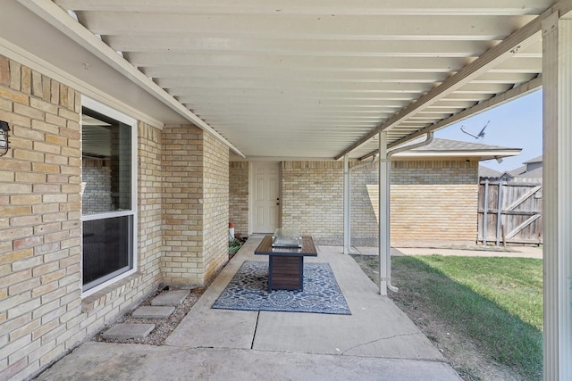 view of patio with fence