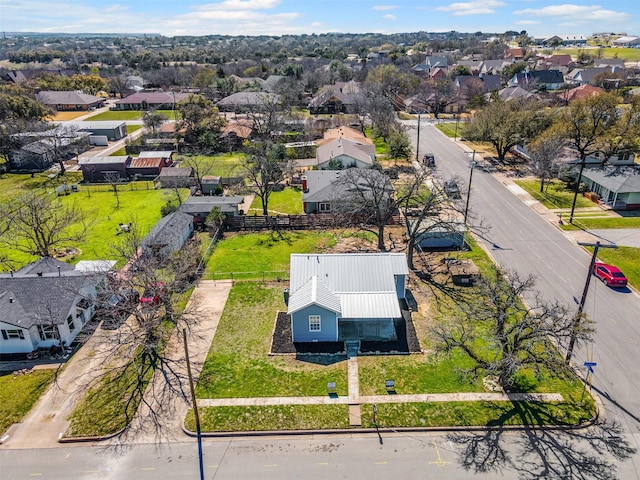 aerial view featuring a residential view