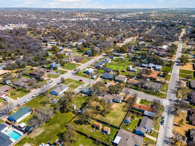 bird's eye view featuring a residential view