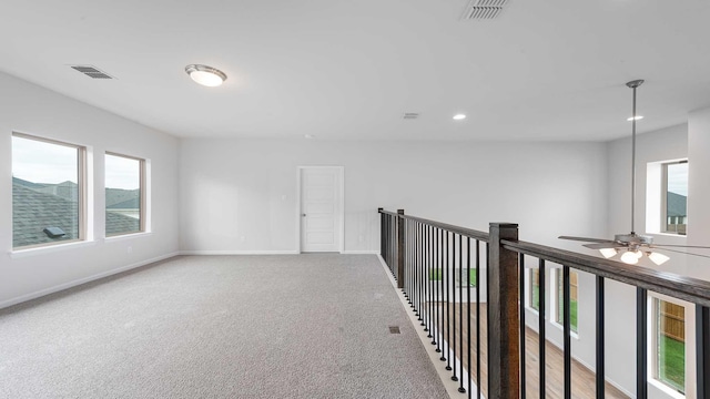 4343 Hudson St, Fate, TX 75087 - carpeted empty room featuring ceiling fan and recessed lighting
