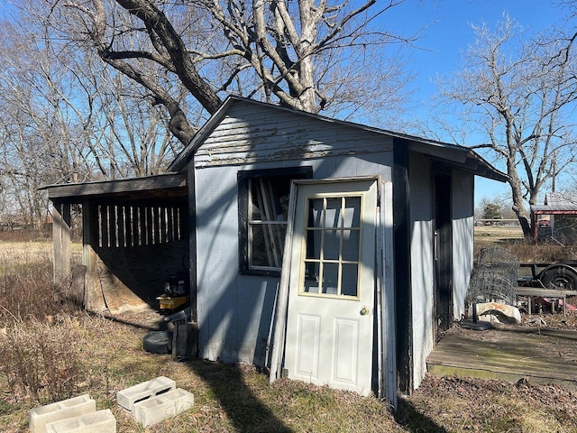 view of shed