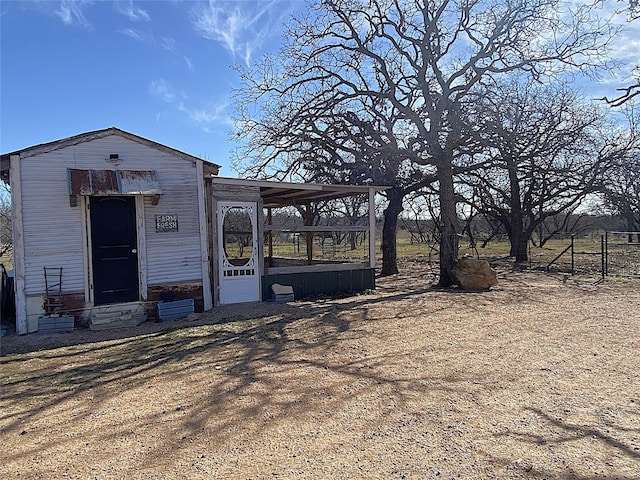 view of outdoor structure