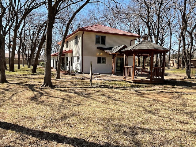 exterior space featuring a gazebo