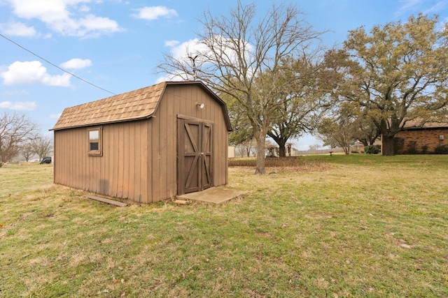 view of shed