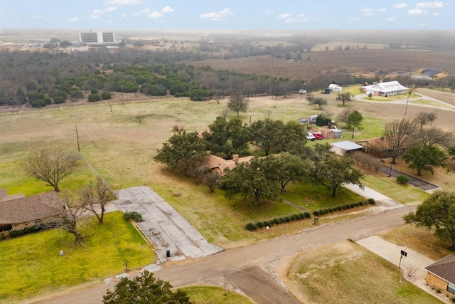 aerial view with a rural view