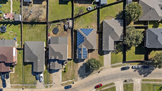 aerial view with a residential view