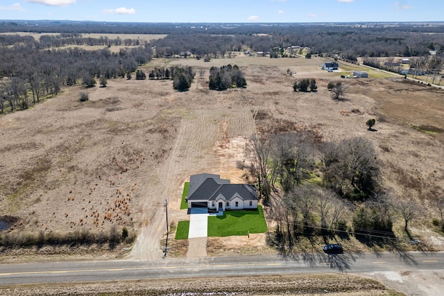 drone / aerial view featuring a rural view