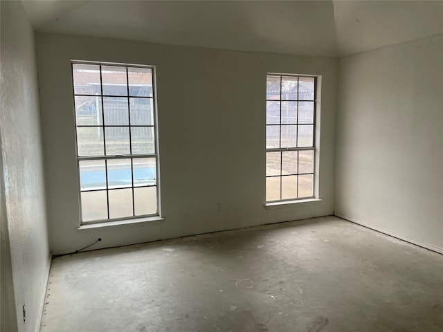 empty room featuring concrete floors