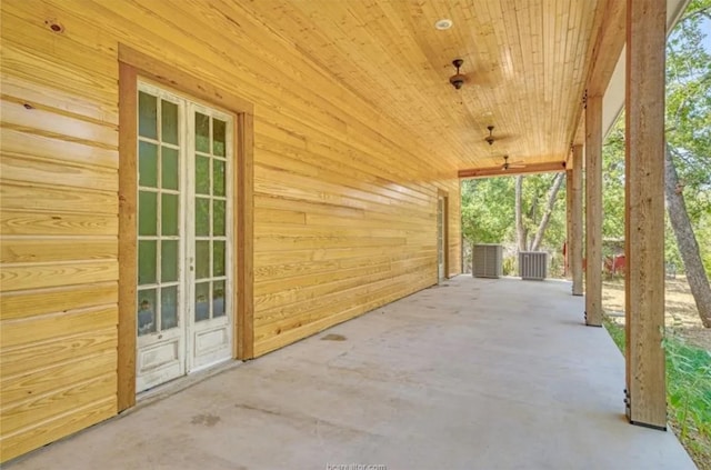 view of patio with french doors