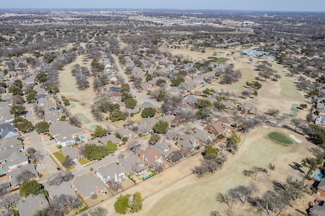 drone / aerial view with a residential view