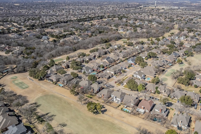 bird's eye view with a residential view