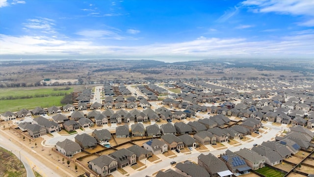 bird's eye view with a residential view