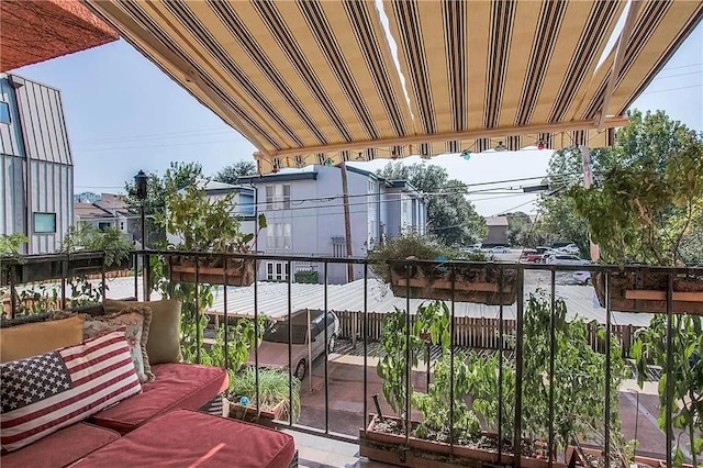 balcony featuring outdoor lounge area