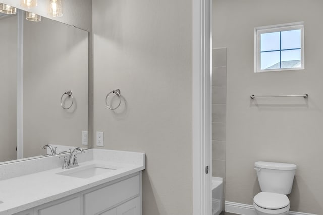5509 Gaelic Dr, Celina, TX 75009 - full bathroom featuring toilet, vanity, and baseboards