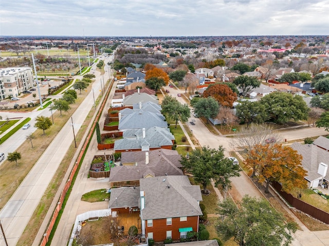 bird's eye view featuring a residential view