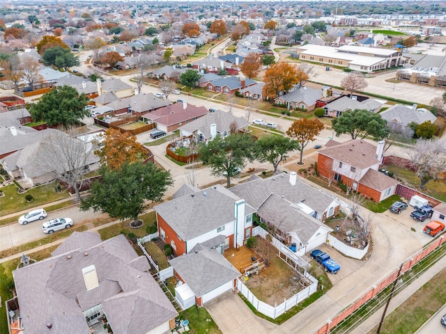 bird's eye view with a residential view