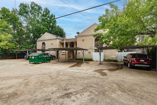 exterior space featuring fence