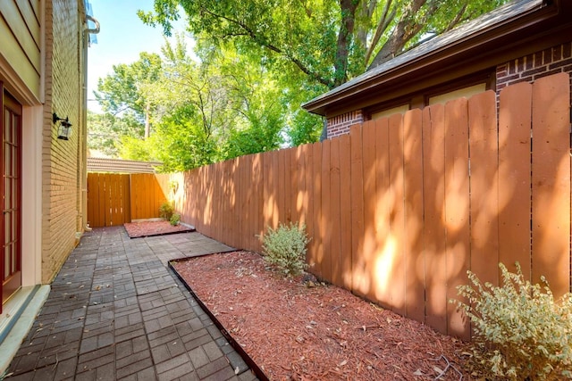 view of patio with a fenced backyard