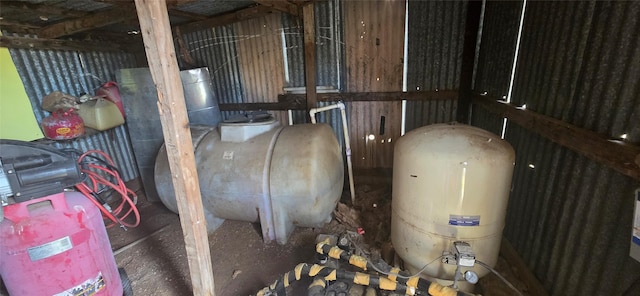 view of horse barn with heating fuel