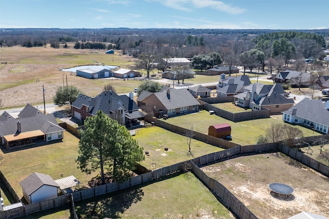 drone / aerial view with a residential view