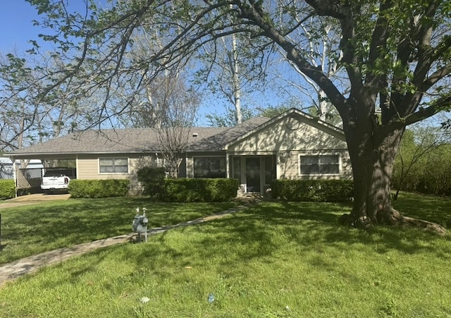 429 Broadway St, Bells, TX 75414 - single story home with an attached carport and a front lawn