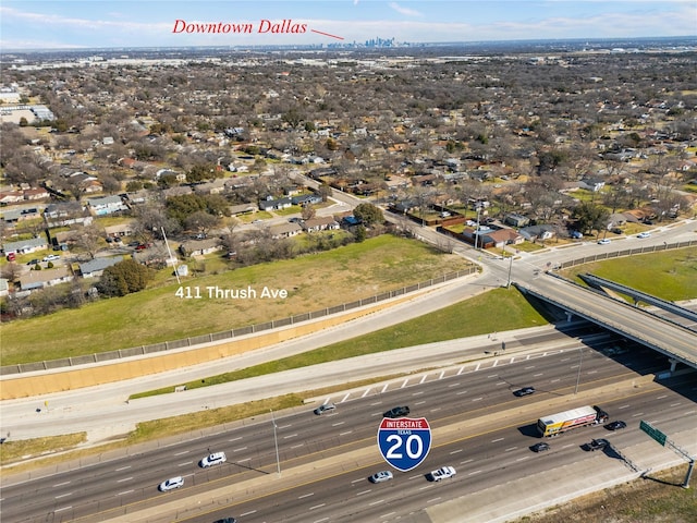 bird's eye view featuring a residential view