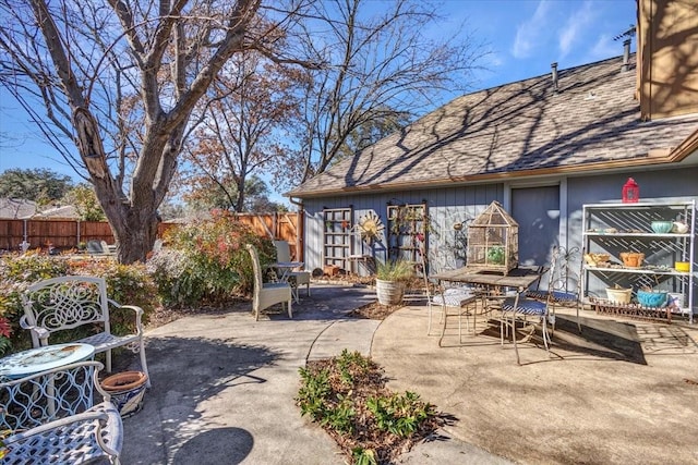 view of patio with fence