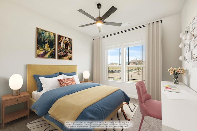 207 Cortese Ln, Alvarado, TX 76009 - bedroom featuring ceiling fan, baseboards, and carpet floors