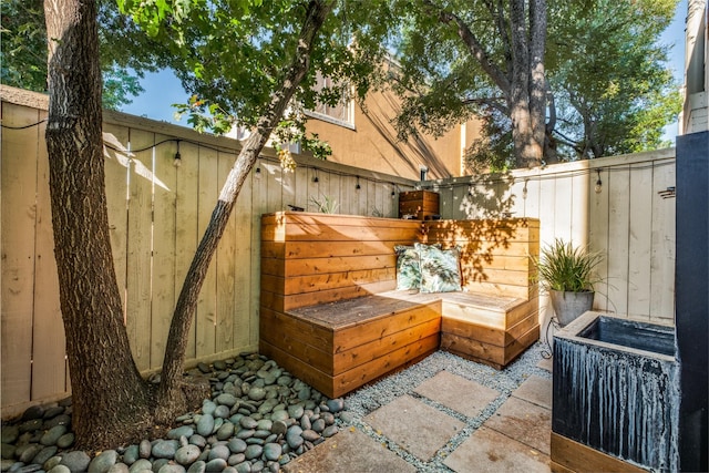 view of patio with fence