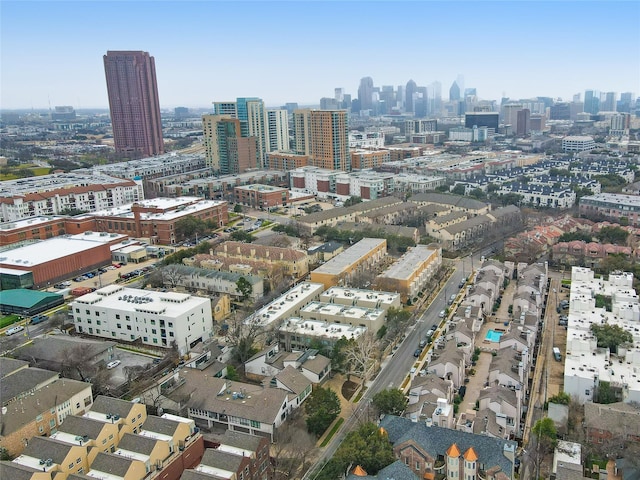 bird's eye view with a view of city