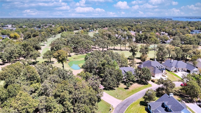 aerial view with a residential view