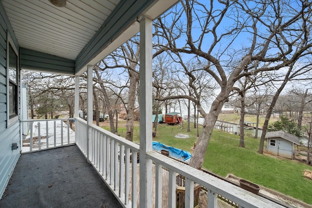 balcony with covered porch