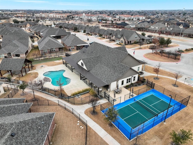 birds eye view of property featuring a residential view