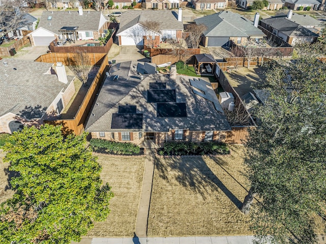 aerial view featuring a residential view