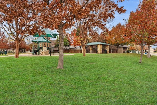 view of yard with playground community