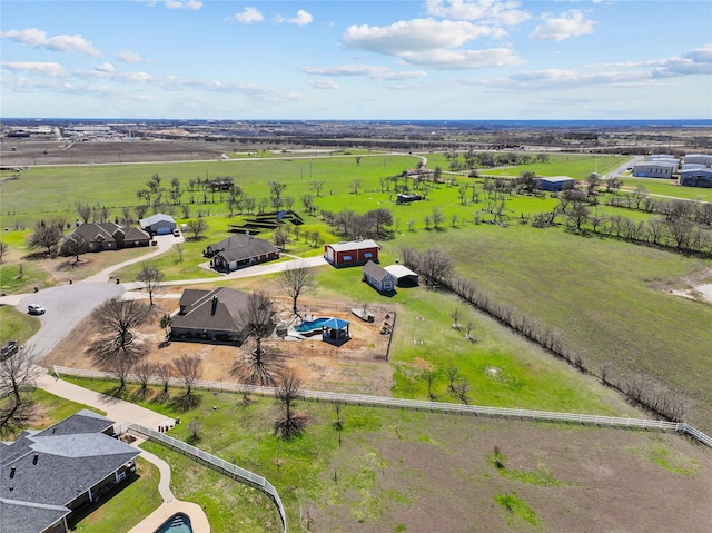 drone / aerial view featuring a rural view