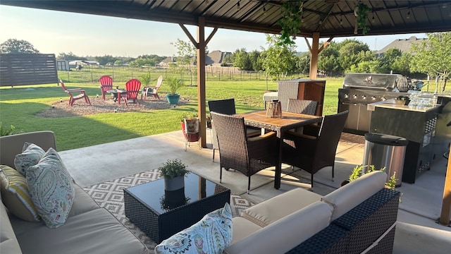 1016 Northern Oaks Ct, Springtown, TX 76082 - view of patio with an outdoor living space and outdoor dining space
