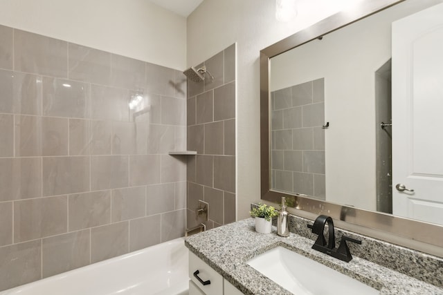 bathroom with  shower combination and vanity