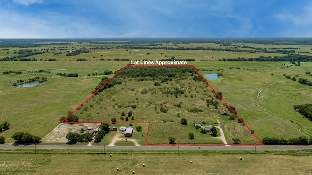 bird's eye view featuring a rural view