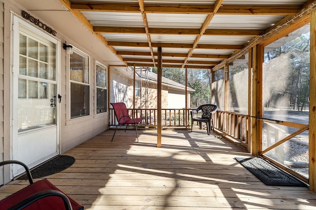 view of sunroom