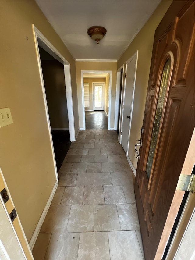 hallway with baseboards