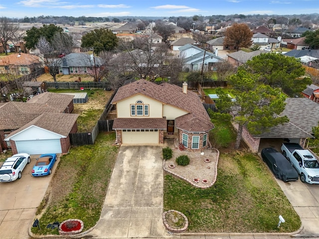 drone / aerial view featuring a residential view